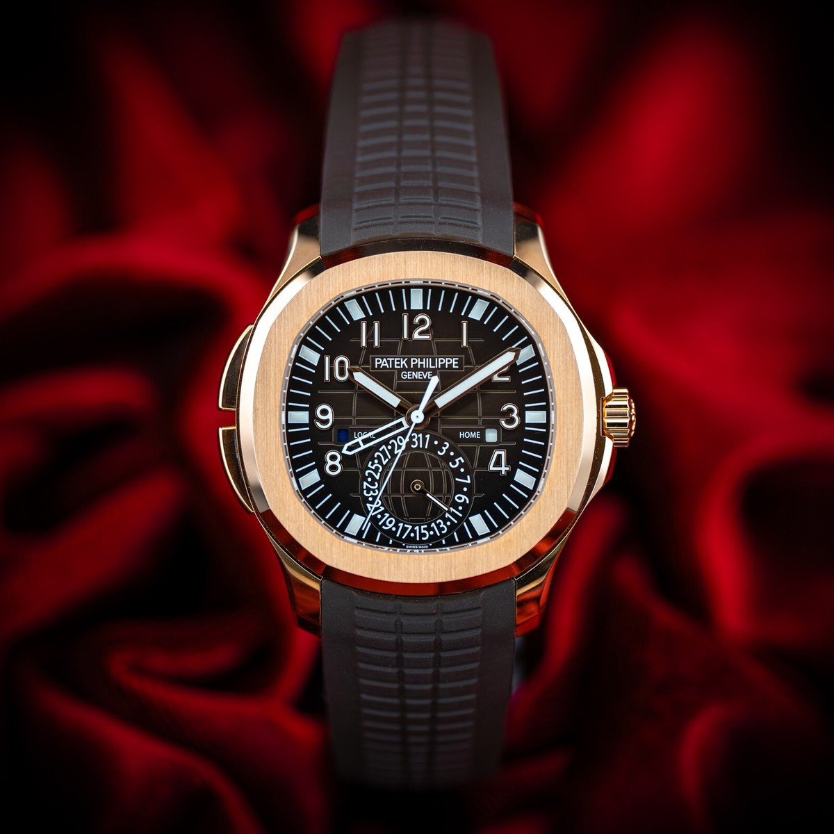 Patek Philippe Aquanaut 18kt Rose Gold Brown Dial 5164R Dual Zones