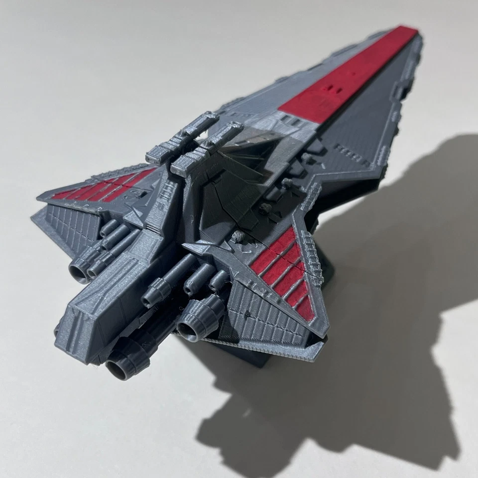Star Wars Venator Star Destroyer Modelo Impreso en 3D con Marcas Pintadas y Soporte Foto 2 de 4
