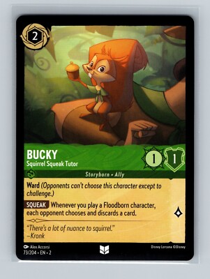 Disney Lorcana - (ERRATA) Bucky - Squirrel Squeak Tutor Uncommon 73/204
