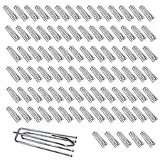 90PCS Stainless Steel Curtain Pleat Hooks,Drapery Hook and Pin for Pleated