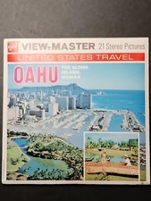 1974 GAF View Master OAHU HAWAII 3 REEL SET BOOKLET