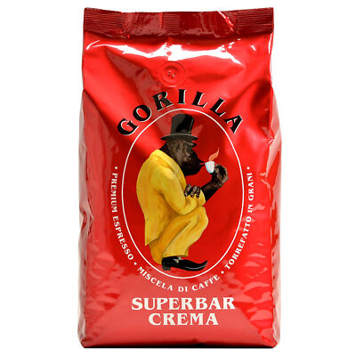 Gorilla Super Bar Crema Bohne 1kg Kaffeebohnen Kaffee Espresso Joerges Superbar