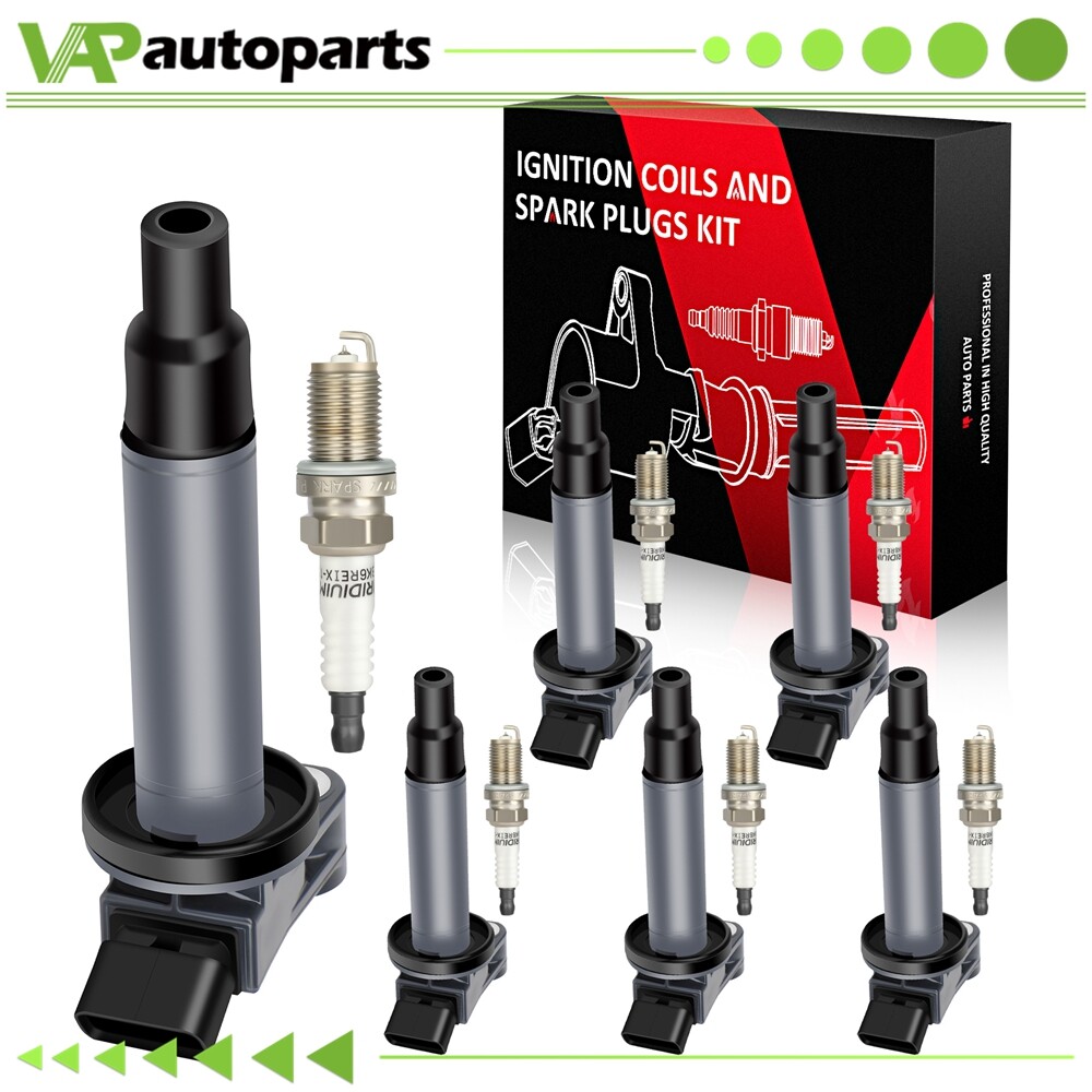 6 For 2001 2002 2003 Toyota Sienna 3.0L V6 Ignition Coil & Spark