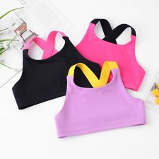 Teens Girls Sports Bra Crossback Training Bras Yoga Bra Comfort Crop Top