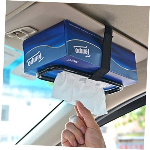 Auto Accessories Car Sun Visor Tissue Box Holder Paper Towel Napkin Box Black