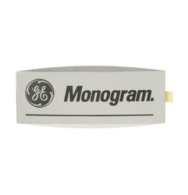 Genuine OEM General Electric WB02X10831 Freezer Monogram Logo Large Adhesive