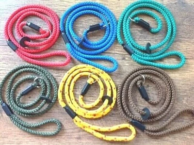 HANDMADE TRENZA HECHA A MANO MASCOTA/PISTOLA ENTRENAMIENTO PERRO PLOMO DESLIZANTE 10 MM SUAVE FUERTE NUEVO