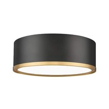 Z-Lite Bradley 12.25 Matte Black Modern Gold ...