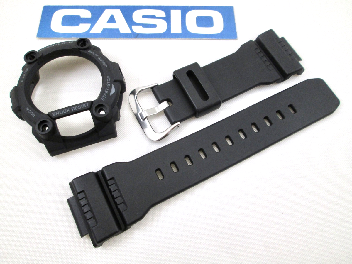 Genuine Casio G-Shock GW-7900B black resin watch band & bezel set