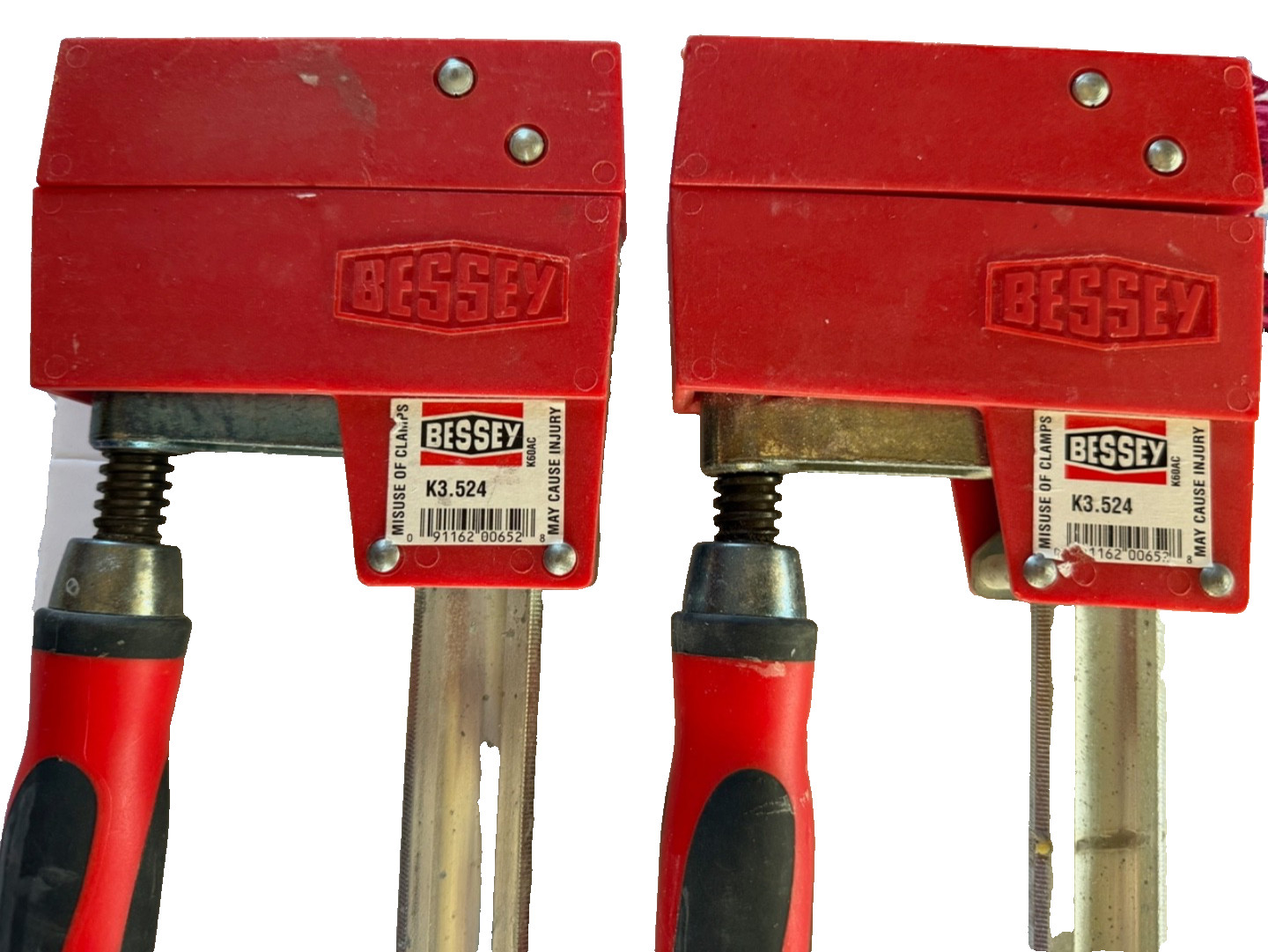 SET  OF 2 BESSEY  PARALEL CLAMPS..K BODY..24"