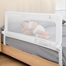 ComfyBumpy 1-Pack Bed Rail for Toddlers 55.5"L x 23.5"H  Extra Tall White
