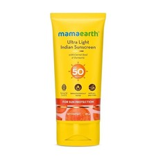 Mamaearth Ultra Light Indian Sunscreen All Skin Types Carrot Seed Spf 50 Pa 80g