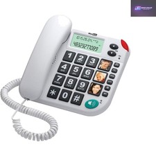 Hearing Aid Compatible Corded Phone with Photo Memory - Perfect for Seniors