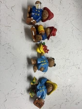 4 Vintage Paddington Bear By Schleich PVC Figurines 1986/1988 Made In W. Germany
