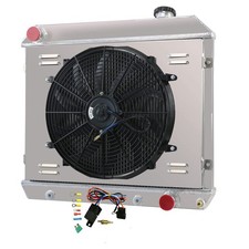 Alum Rad 61-66 Chevy Gmc C10-k30 Suburban Pontiac Olds V8 3row Shroud Fan Relay