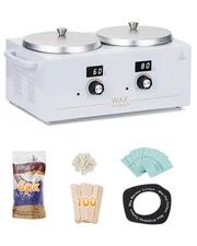 Wax Warmer Double Pot Professional Hair Removal Dual Temperature White