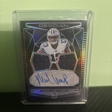 2018 MICHAEL GALLUP Obsidian AUTO Rookie 2 Jersey Patch # 9/100. Cowboys! HOT🔥