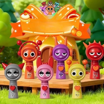 6Pcs/Set Mini Sprunki Action Figure Face-changing Toy Movie Sprunki Wenda Model