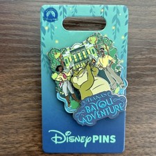 2025 Disney Parks Pin Tiana's Bayou Adventure Tiana Prince Naveen Louis Trumpet