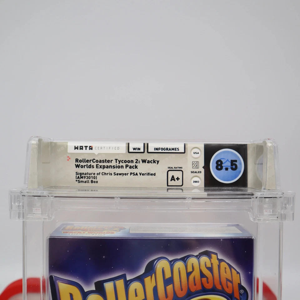 PC ROLLERCOASTER TYCOON 2 II WACKY WORLDS EXPANSION - WATA GRADED 8.5 A+ Sealed! - Image 2 of 4