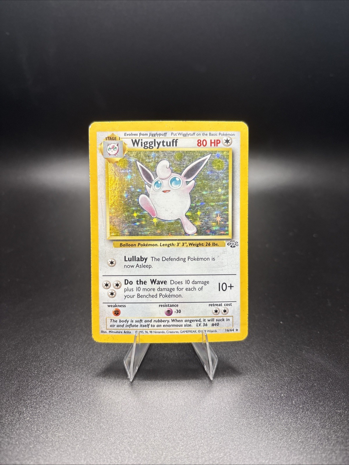 Wigglytuff - 16/64 - Pokemon Jungle Unlimited Holo Rare Card WOTC MP