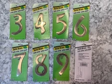 Hy-ko Solid brass 4 inch numbers