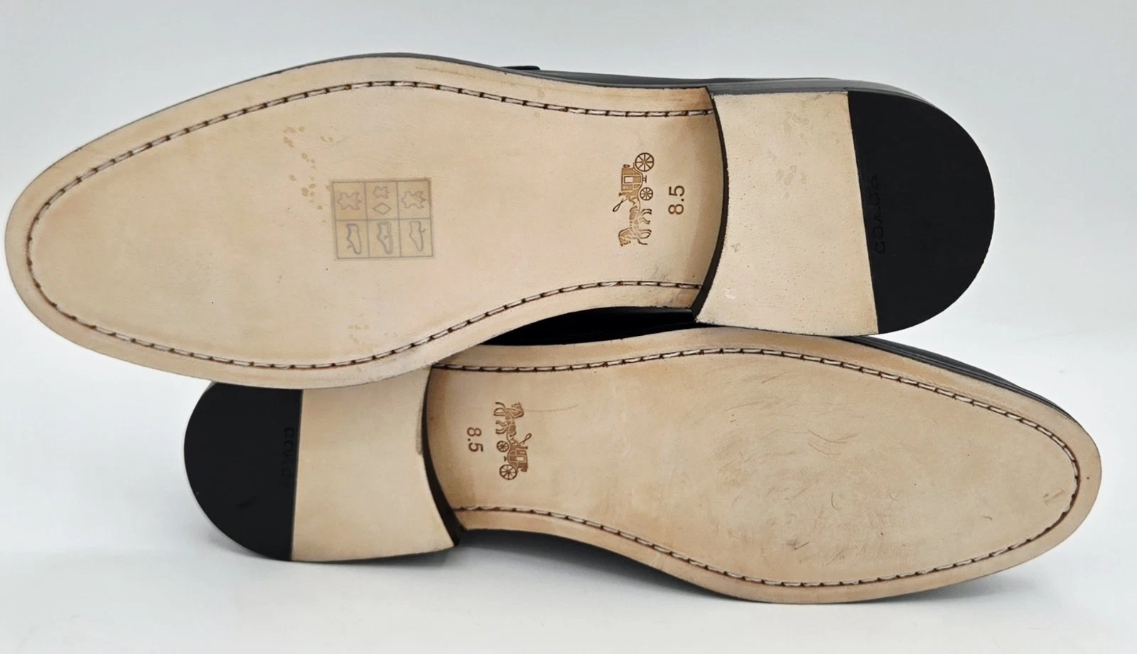 Mocassino Coach Declan da uomo nero taglia 8 5D nuovo con scatola prezzo consigliato $250