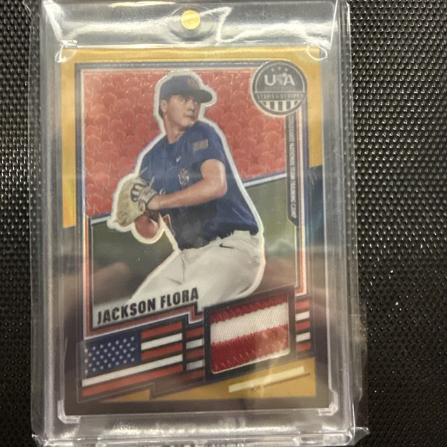2026 USA Stars And Stripes Jackson Flora Game Used Gold Relic /10 SSP