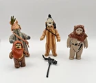 Vintage Star Wars Ewok Lot:Wicket Teebo Chief Chirpa Logray w/ Staff 1983 1984