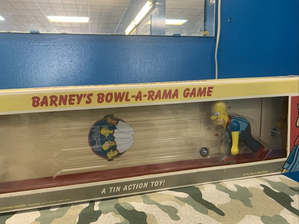 Los Simpson Barney's Bowl-A-Rama Juego, Bolos, Juguete de Acción de Hojalata, Cohete EE. UU. 2002 Foto 3 de 4