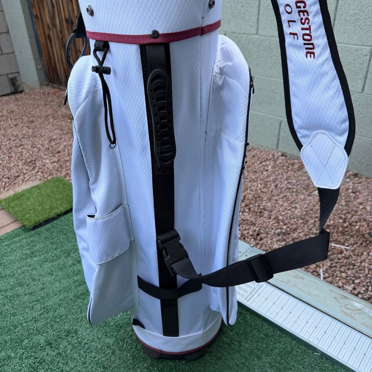 Bridgestone Golf WSU Cougars Cart Bag White Maroon 7-Way