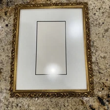 Vintage Ornate Carved Wood Picture Frame Fits 8”x10”.