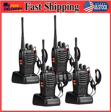 Long Range Walkie Talkies 2 Way Radios 16 Channel Rechargeable 4 Pack