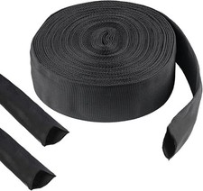 33 FT Nylon Hydraulic Hose Protector Sleeve Black Protective Cover Hose Sheath