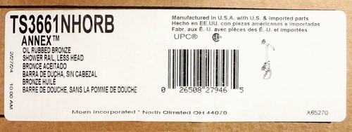 Sistema de riel de ducha Moen Annex modernización desviador ajuste aceite bronce TS3661NHORB - NUEVO - Imagen 7 de 7