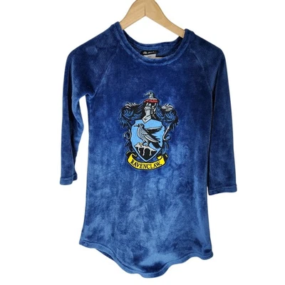 Harry Potter Ravenclaw Kids Plush Robe Blue Long Sleeve Cozy Sleepwear 10 12 - Image 1 of 4