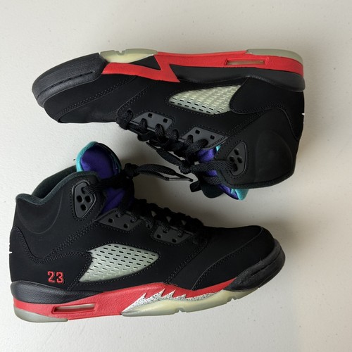 Nike Air Jordan 5 Retro Top 3 GS Shoes Sz 7Y Womens 9 Sneaker Grape CZ2989-001