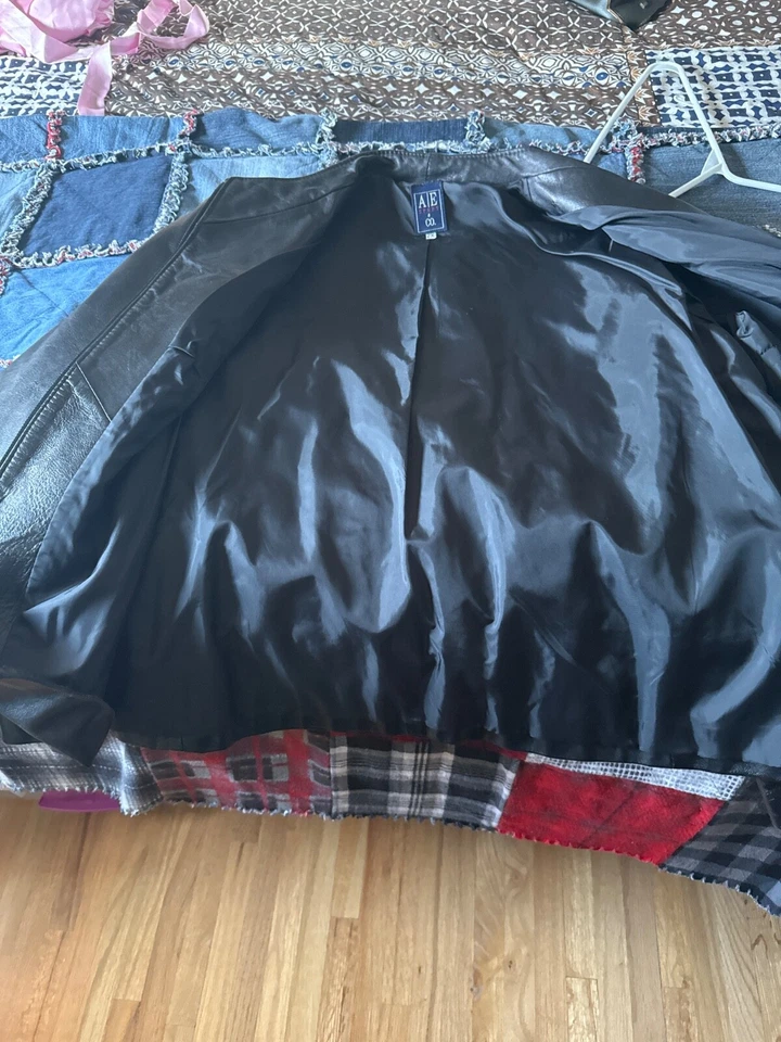 ДОПОЛНЕНИЕ ELLE ЧЕРНЫЙ МЯГКОЙ КОЖИ КУРТКА SZ-2XL - Изображение 4 из 4