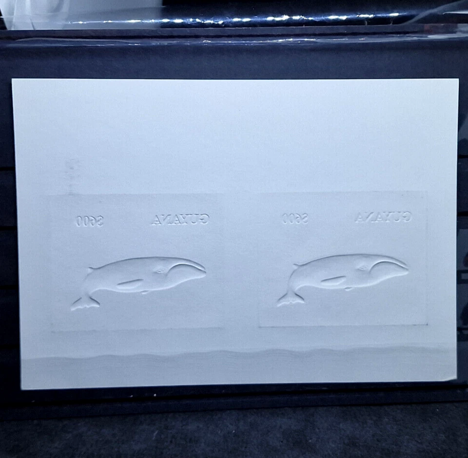 Guyana Años 90 Espécimen Ballenas Jamboree Scouts MNH - 2 Estampillas Bloque - Mi 100.00+ Foto 2 de 4