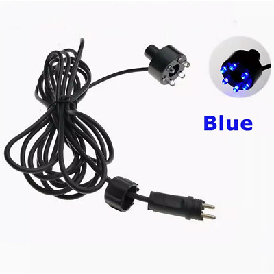 6 Blue LED Ring Light-metal-underwater-small pond-water garden-fountain -12v