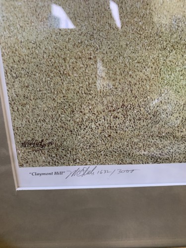 Arte de pared enmarañado y enmarcado Claymont Hill hogar histórico firmado por artista, grande - Imagen 4 de 7