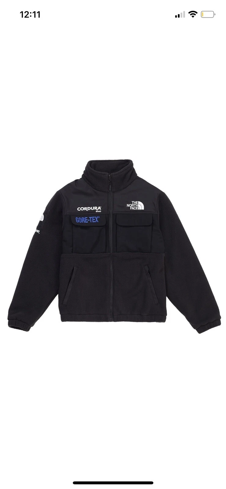 TAILLE MOYENNE SUPREME FW 2018 THE NORTH FACE EXPEDITION POLAIRE NOIR DS OG TOUT NEUF