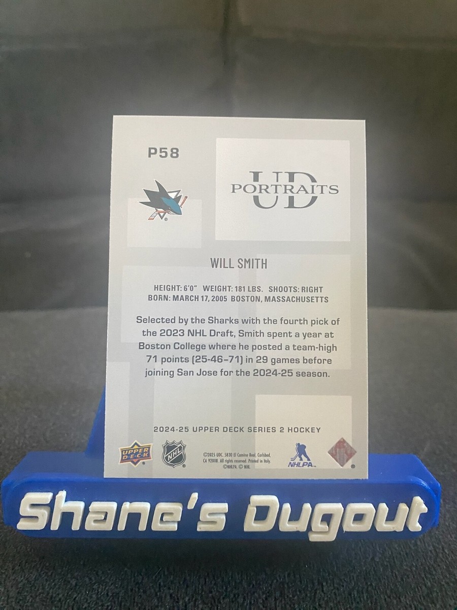 2024-25 Upper Deck Hockey Series 2 Will Smith #P58 UD PORTRAITS