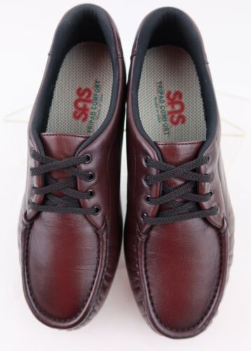 New! SAS Take Time Women's Lace Up Loafers / Antique Wine / 10 W Wide Width! - Picture 3 of 11