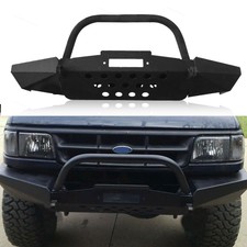 Black Modular Front Bumper W Bull Bar Winch Plate Fits 1998-2011 Ford Ranger