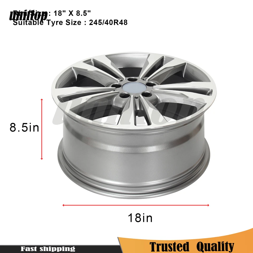 Juego de 2 llantas de repuesto de 18" 18x8,5" para Mercedes-Benz C300 2015-2018 Foto 4 de 4