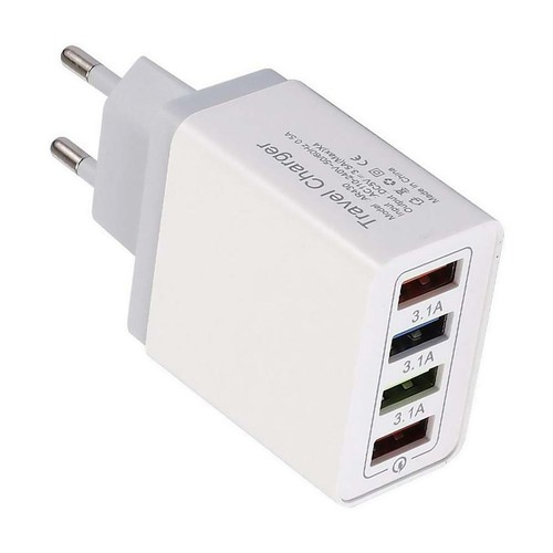 4 USB Port Mehrfachstecker Schnell ladegerät Netzteil Adapter UK EU US Stecker - Zdjęcie 5 z 18