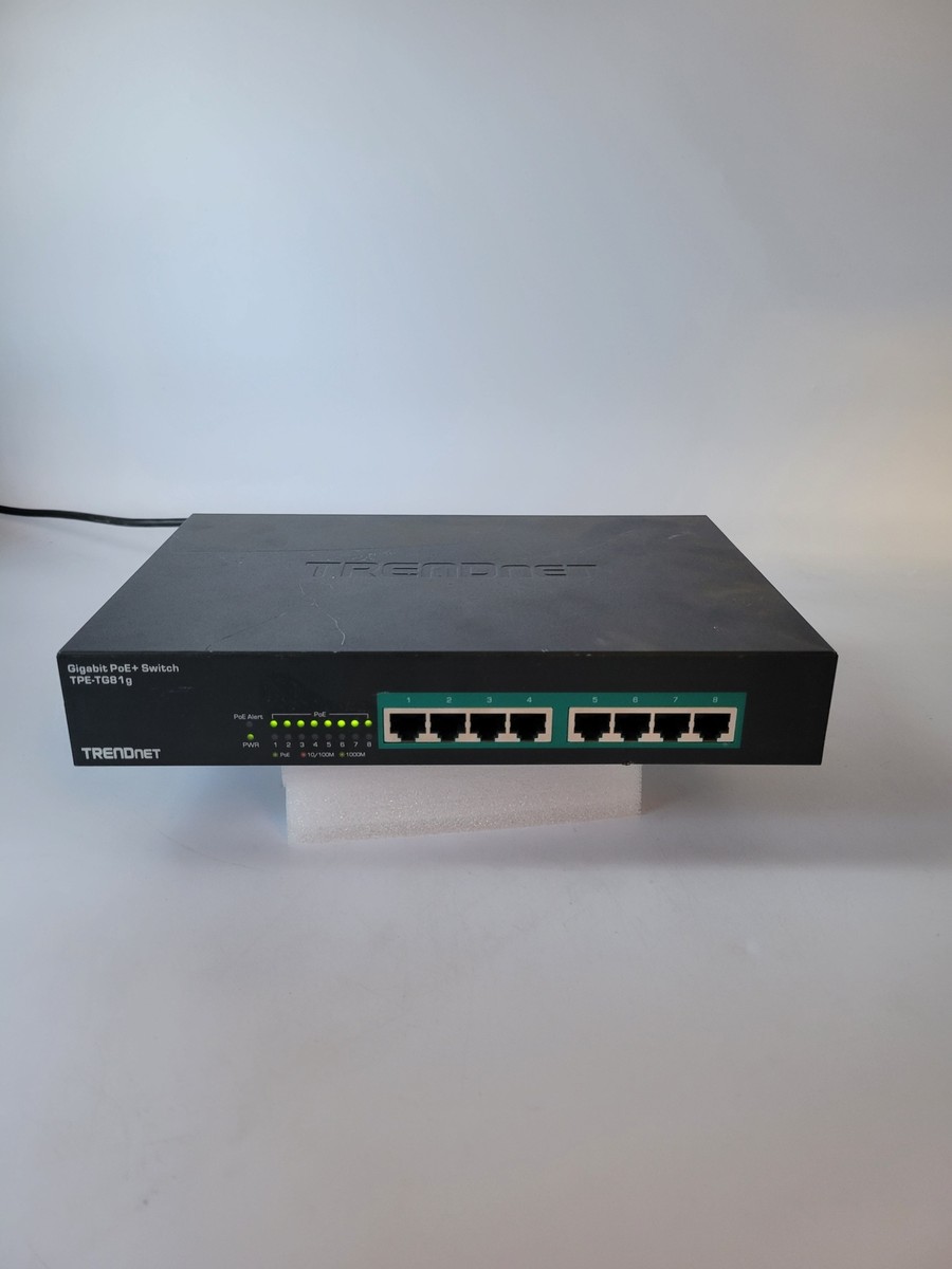 TPE-TG81G TRENDNET USED GIGABIT POE+ SWITCH TPE-TG81G TRENDNET USED GIGABIT POE+ SWITCH