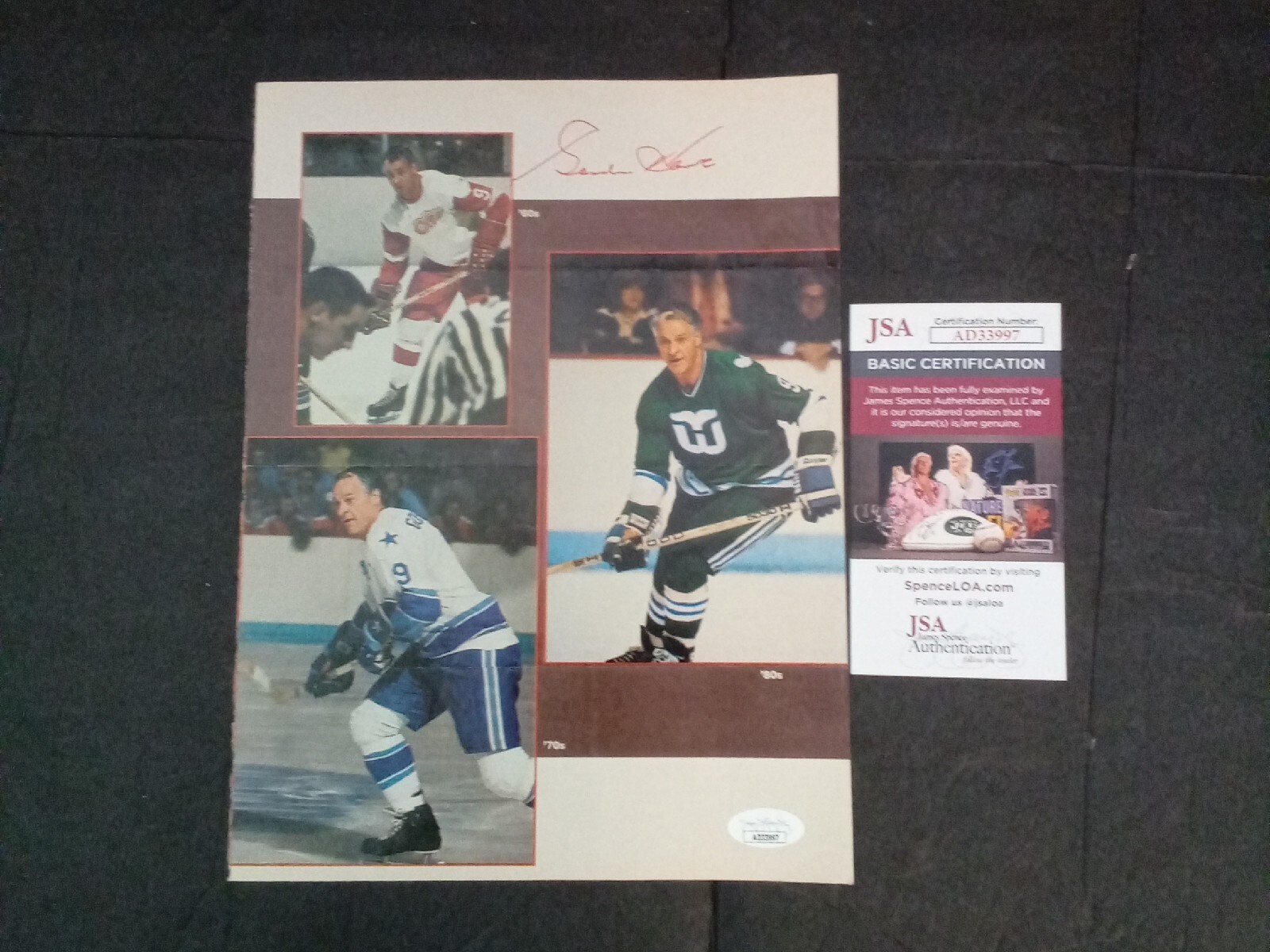 Gordie Howe Autographed Signed Color Photo JSA -1 # 