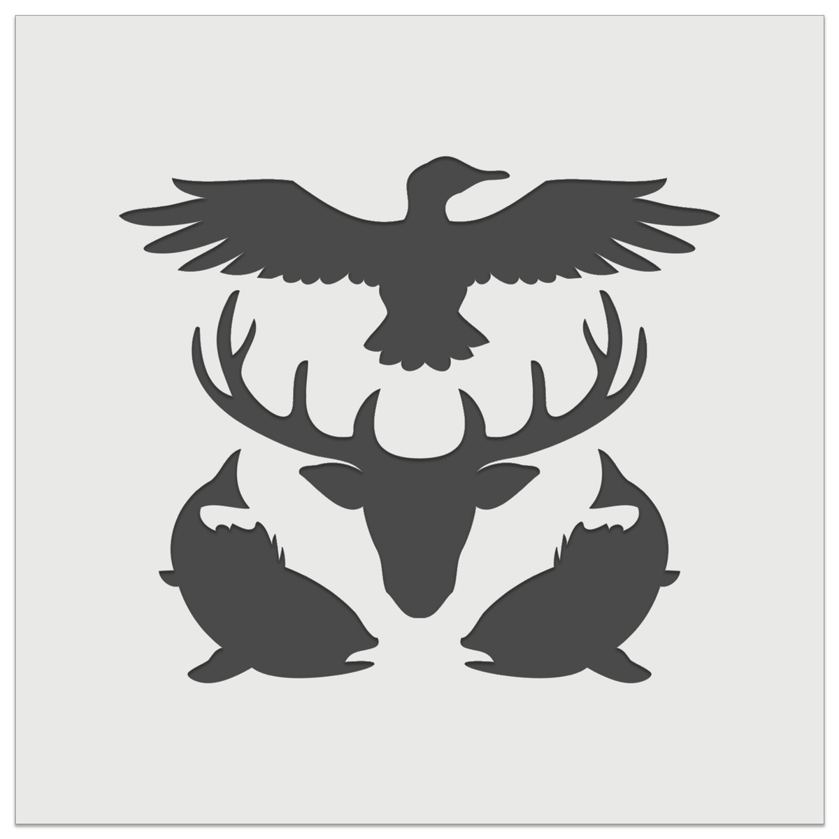 Hunter Deer Fish Duck Hunting Fishing Wall Cookie DIY Craft Reusable Stencil | eBay hunter-deer-fish-duck-hunting-fishing-wall-cookie-diy-craft-reusable-stencil-ebay